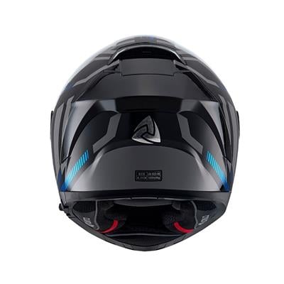 Nukro YM-853 Power Blue Black Kapalı Kask
