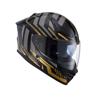 Nukro YM-853 Power Gold Black Kapalı Kask