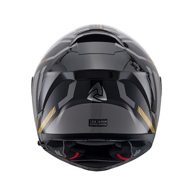 Nukro YM-853 Power Gold Black Kapalı Kask