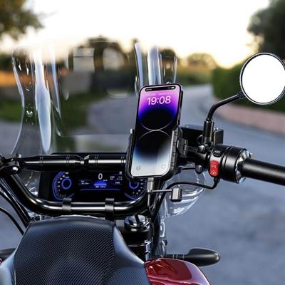 Nukrotech MR PLUS TYPE C Şarjlı Motosiklet Telefon Tutucu