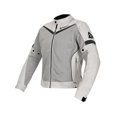 Nukrowear City Gri Yazlık Fileli Kadın Motosiklet Ceketi