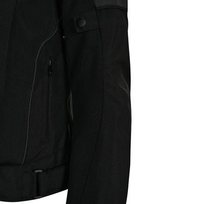 Nukrowear City Siyah Yazlık Fileli Kadın Motosiklet Ceketi