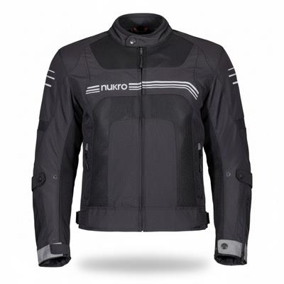 Nukrowear Guardio Gri Erkek 3 Mevsim Motosiklet Ceketi