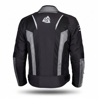 Nukrowear Guardio Gri Erkek 3 Mevsim Motosiklet Ceketi