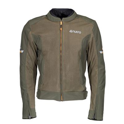 Nukrowear Jasper Asker Yeşili Softshell Erkek Motosiklet Ceketi