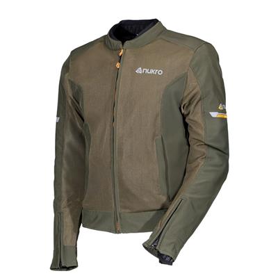 Nukrowear Jasper Asker Yeşili Softshell Erkek Motosiklet Ceketi
