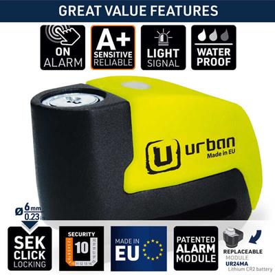 URBAN SECURITY UR6 ALARMLI DISK KILIDI 6mm PİM