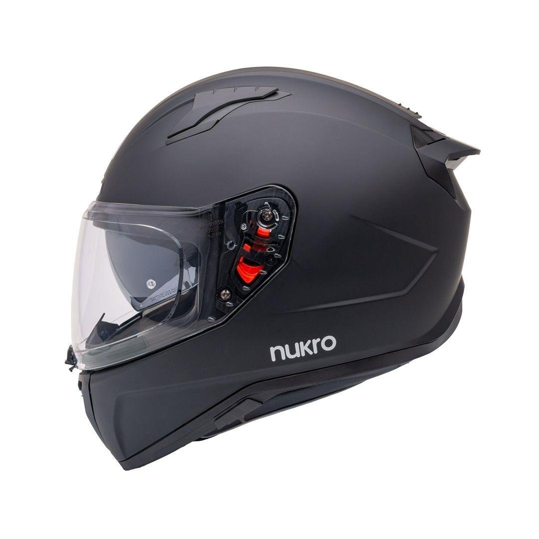 Nukro B-506 Solid Matt Black Kapalı Kask 