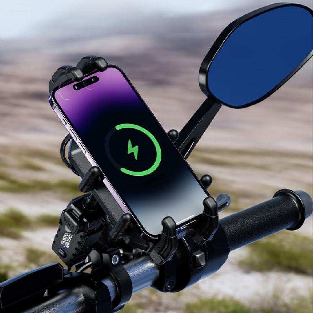 Nukrotech M26 Plus Kablosuz ve USB-C Şarjlı Titreşim Modüllü Telefon Tutucu