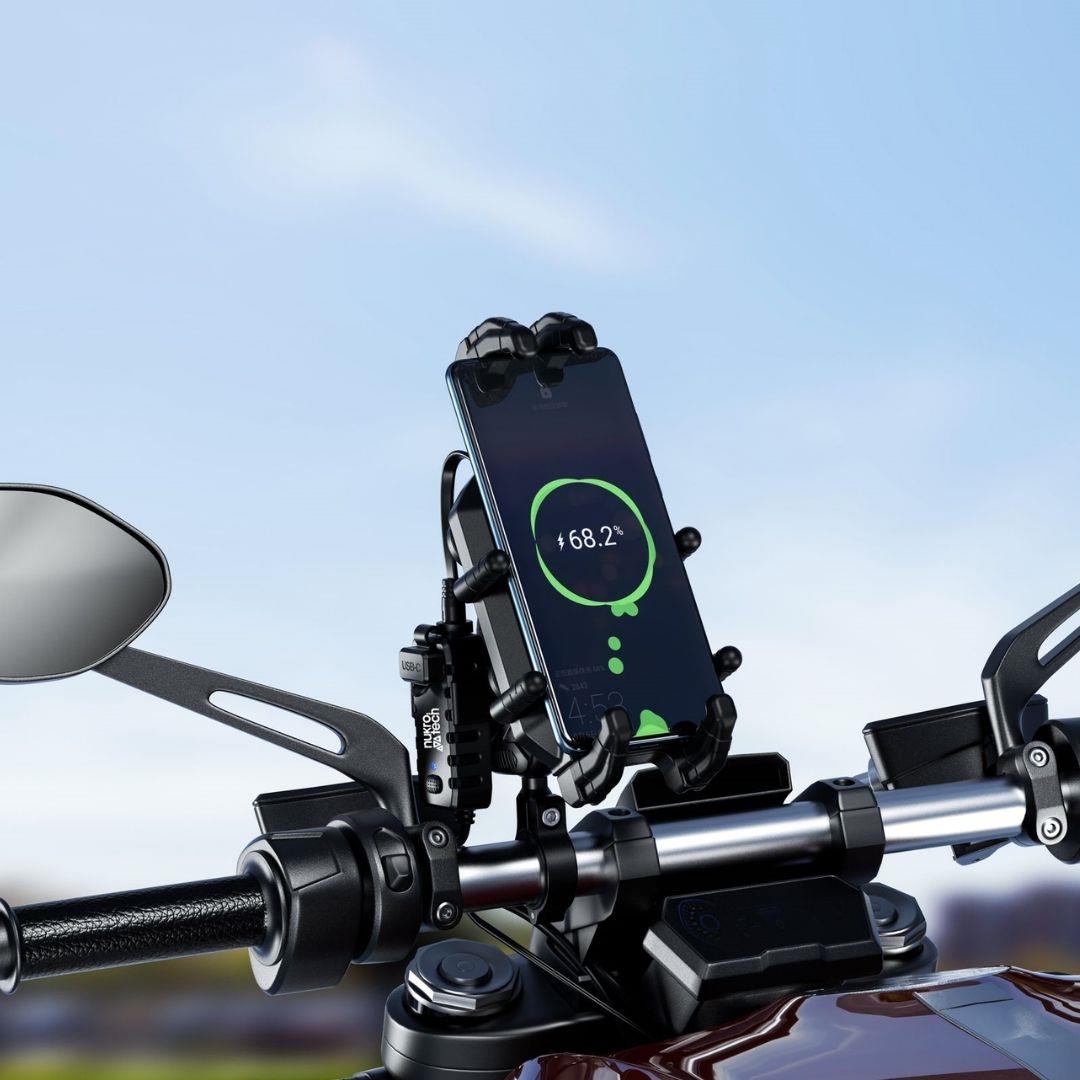 Nukrotech M26 Plus Kablosuz ve USB-C Şarjlı Titreşim Modüllü Telefon Tutucu