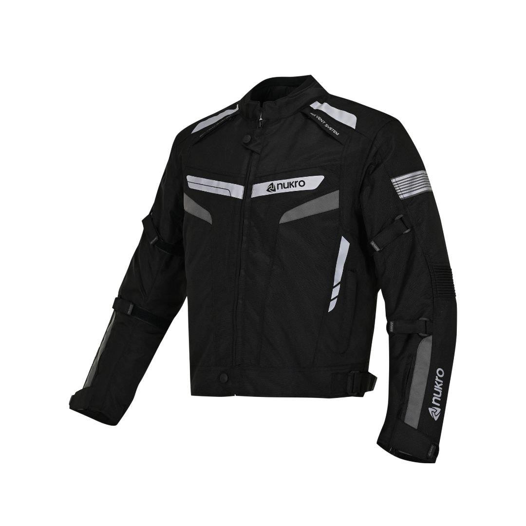 Nukrowear STEALTH PRO Gri 4 Mevsim Erkek Motosiklet Ceketi