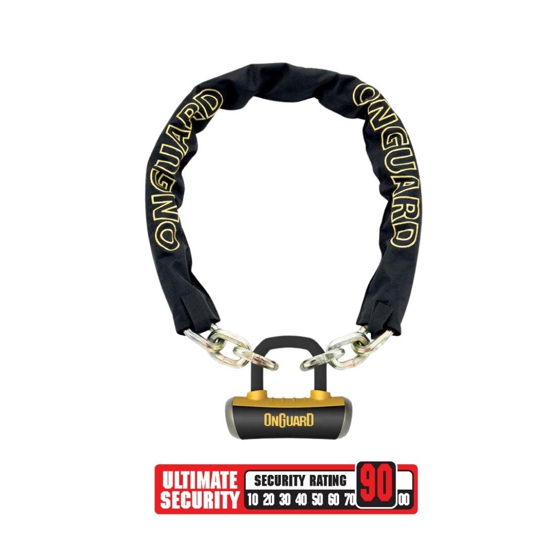 Onguard Mastiff  Zincir ve 14 mm Boxxer Kilit 8019 LX 180cmX10mm