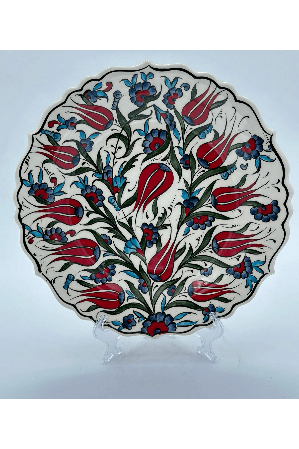 Ceramic Wall Plate Handmade Turkish Boho Wall Art Decorative  Home Kitchen Office Wall & Desk Gift