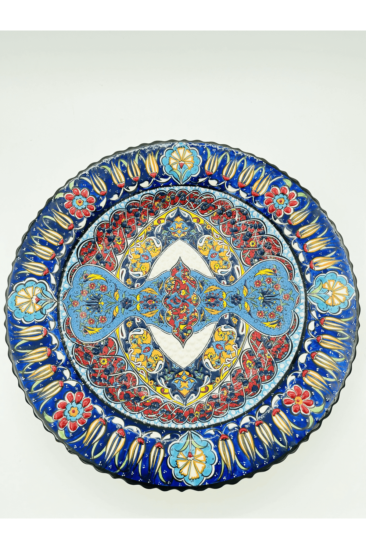 Ceramic Wall Plate Handmade Turkish Boho Wall Art Decorative  Home Kitchen Office Wall & Desk Gift