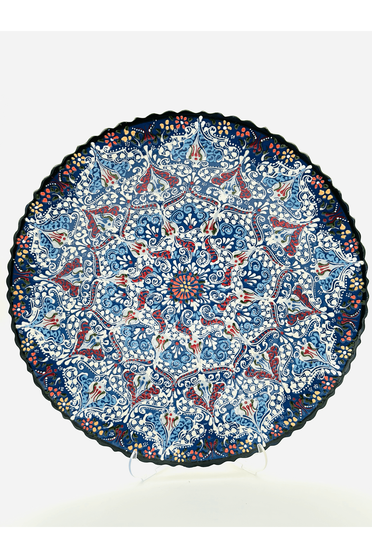 Ceramic Wall Plate Handmade Turkish Boho Wall Art Decorative  Home Kitchen Office Wall & Desk Gift