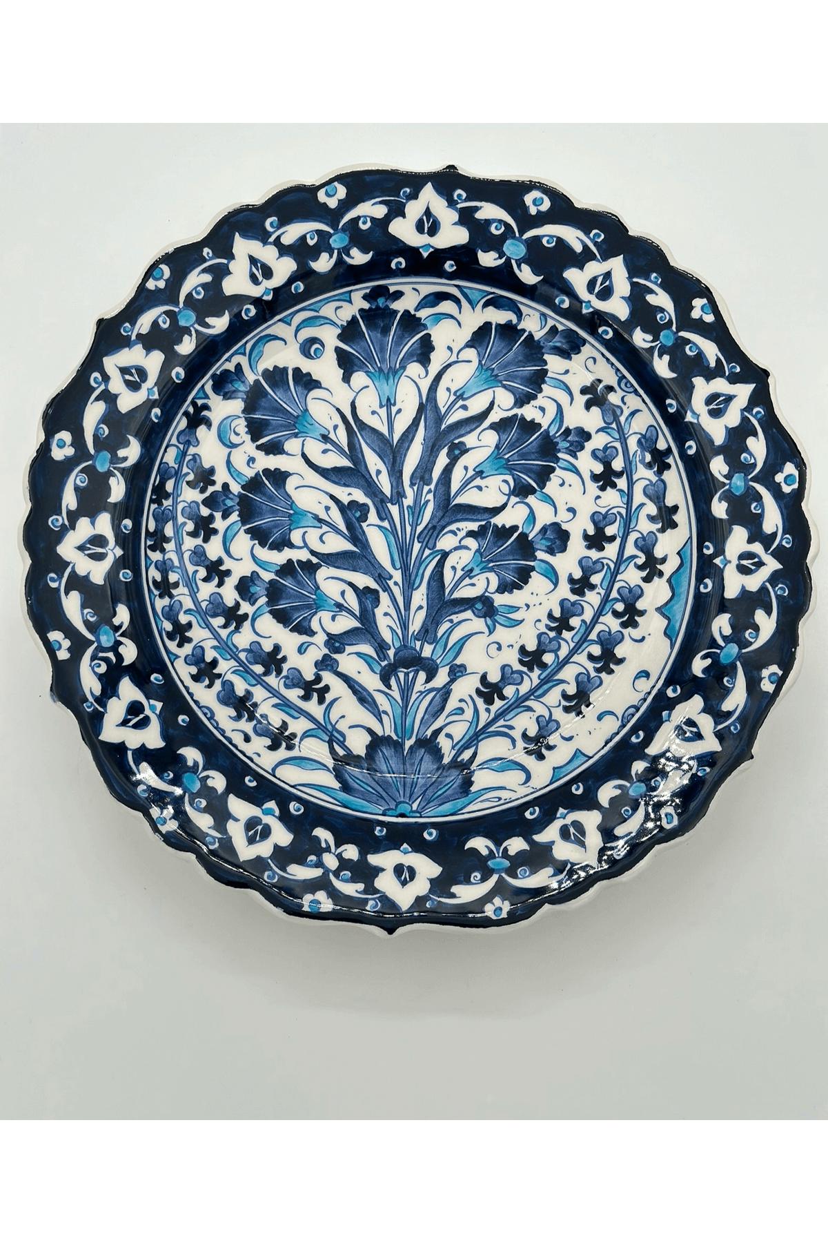 Ceramic Wall Plate Handmade Turkish Boho Wall Art Decorative  Home Kitchen Office Wall & Desk Gift