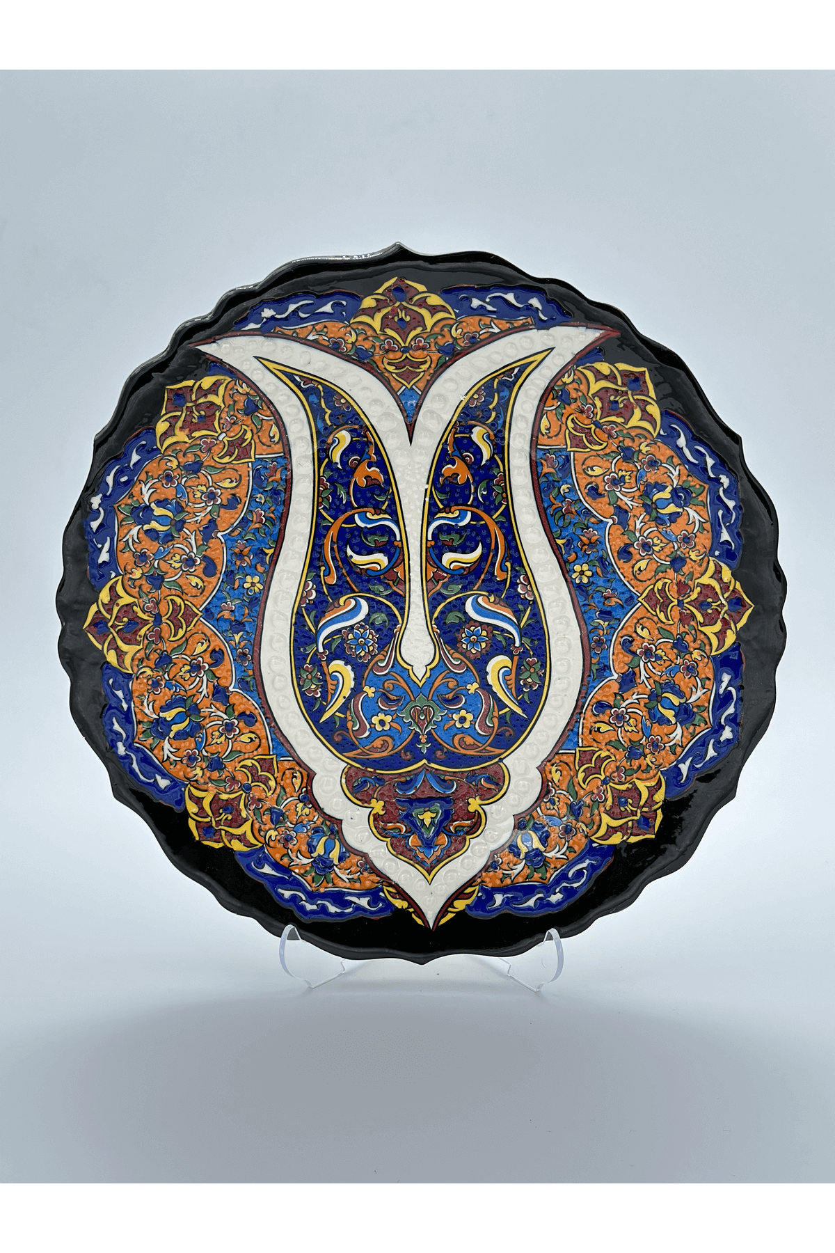 Ceramic Wall Plate Handmade Turkish Boho Wall Art Decorative  Home Kitchen Office Wall & Desk Gift