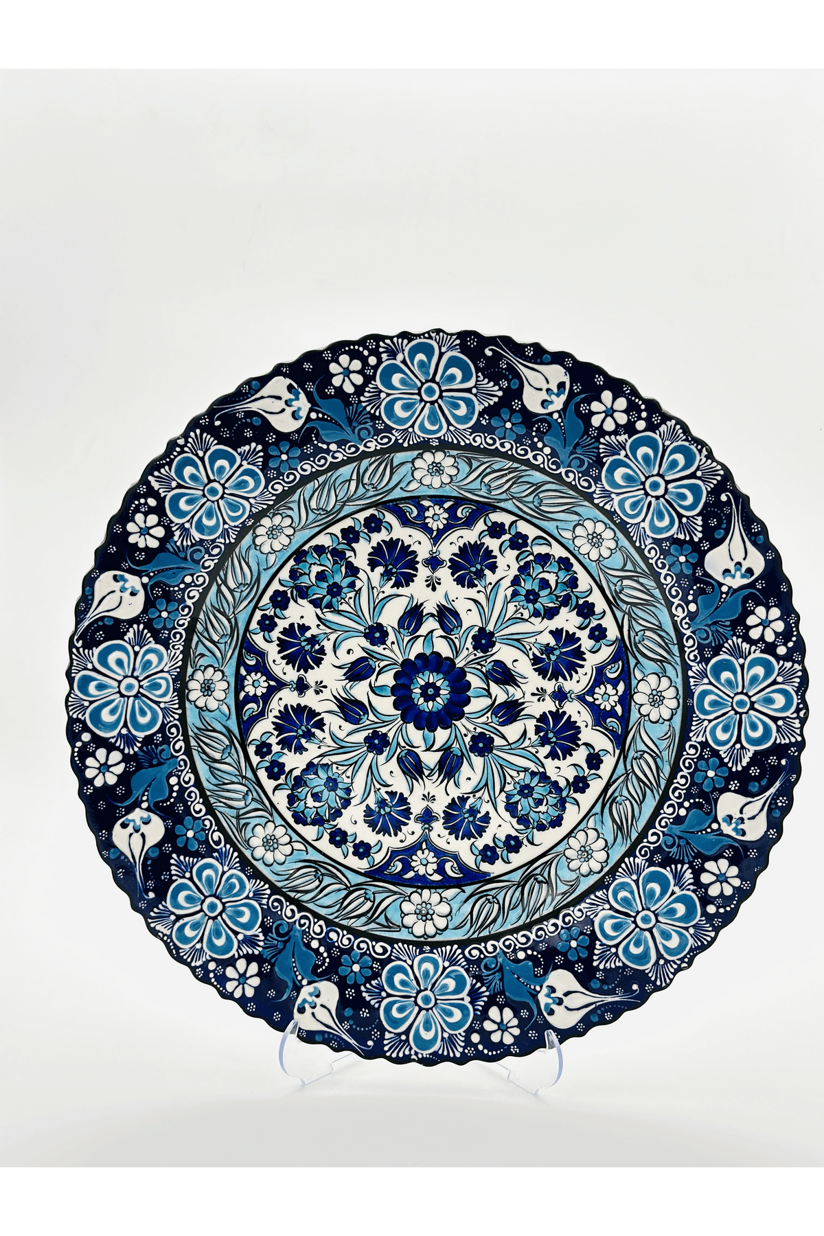 Ceramic Wall Plate Handmade Turkish Boho Wall Art Decorative  Home Kitchen Office Wall & Desk Gift