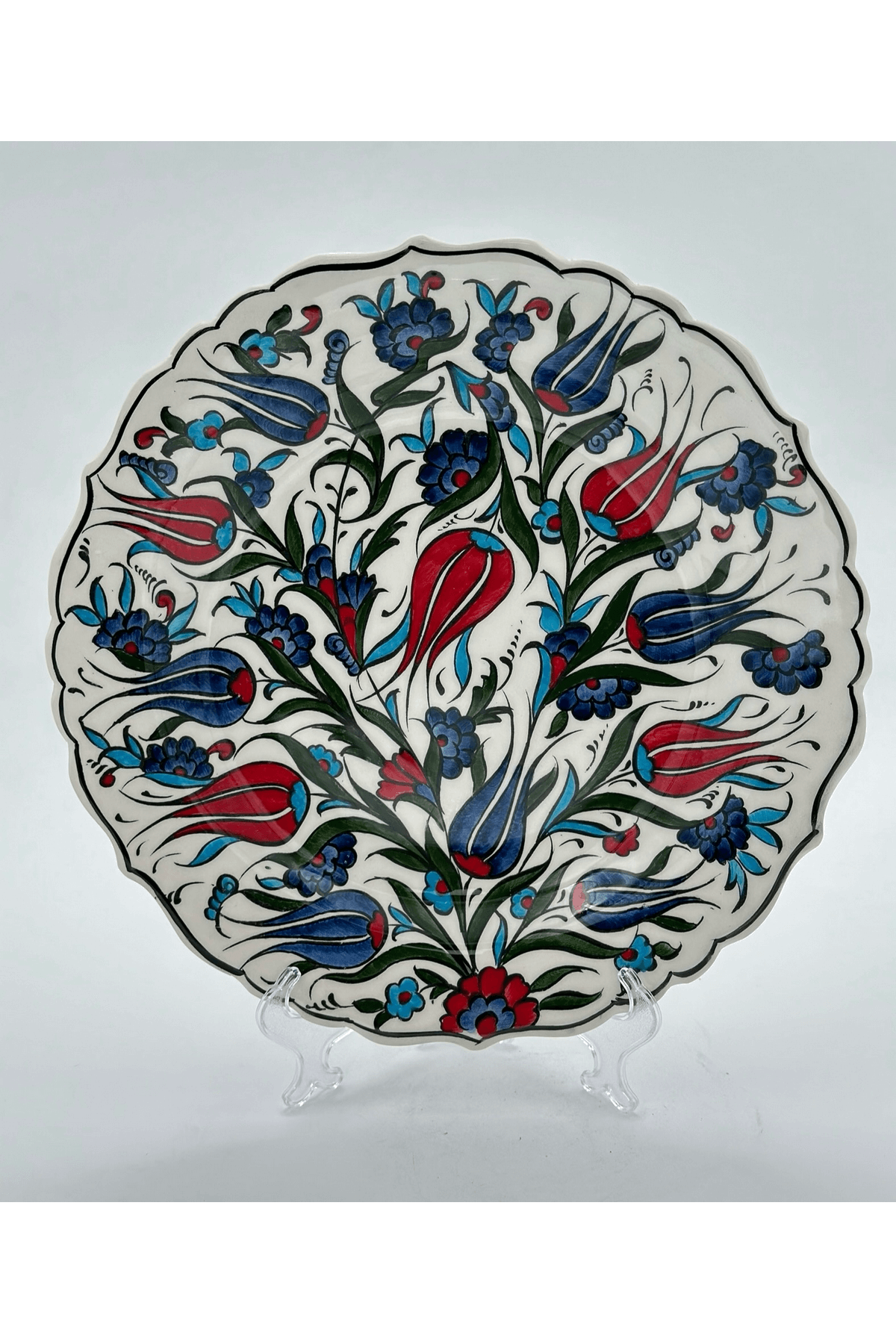 Ceramic Wall Plate Handmade Turkish Boho Wall Art Decorative  Home Kitchen Office Wall & Desk Gift