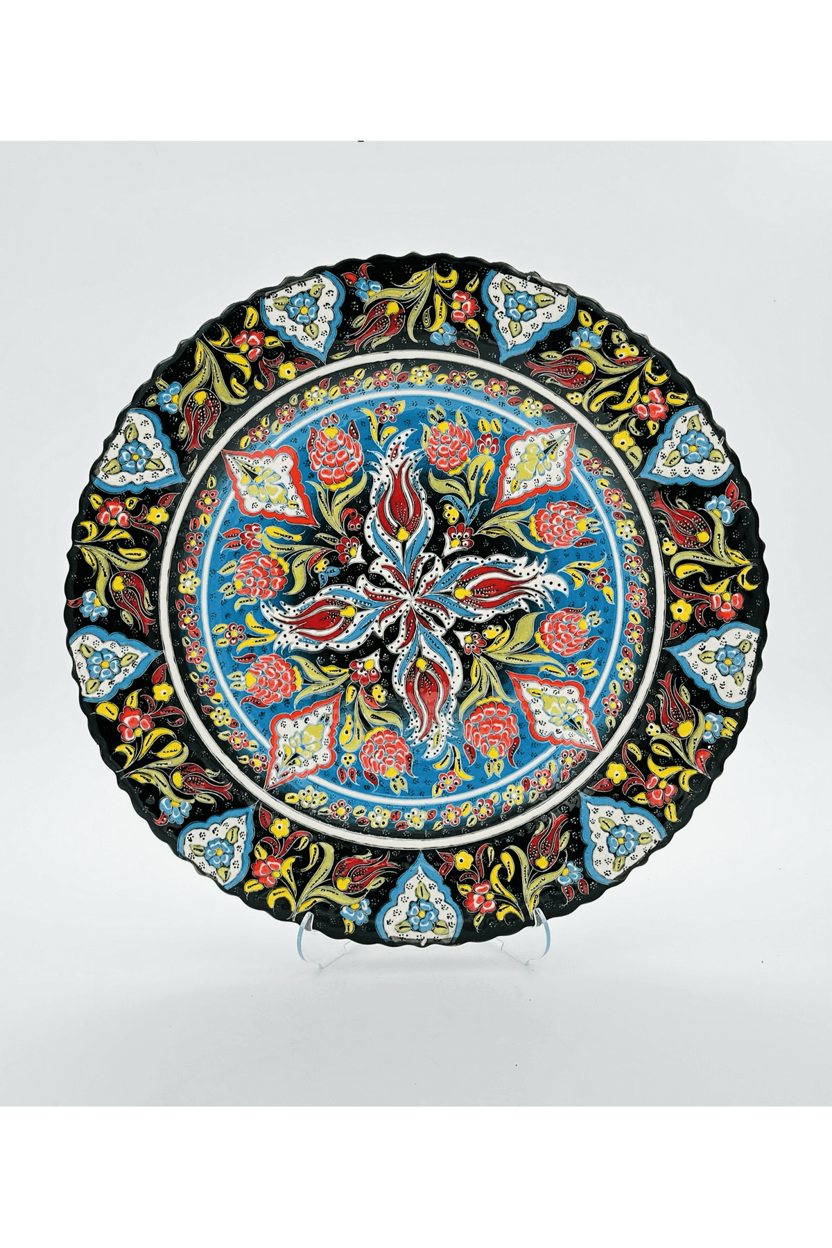 Ceramic Wall Plate Handmade Turkish Boho Wall Art Decorative  Home Kitchen Office Wall & Desk Gift