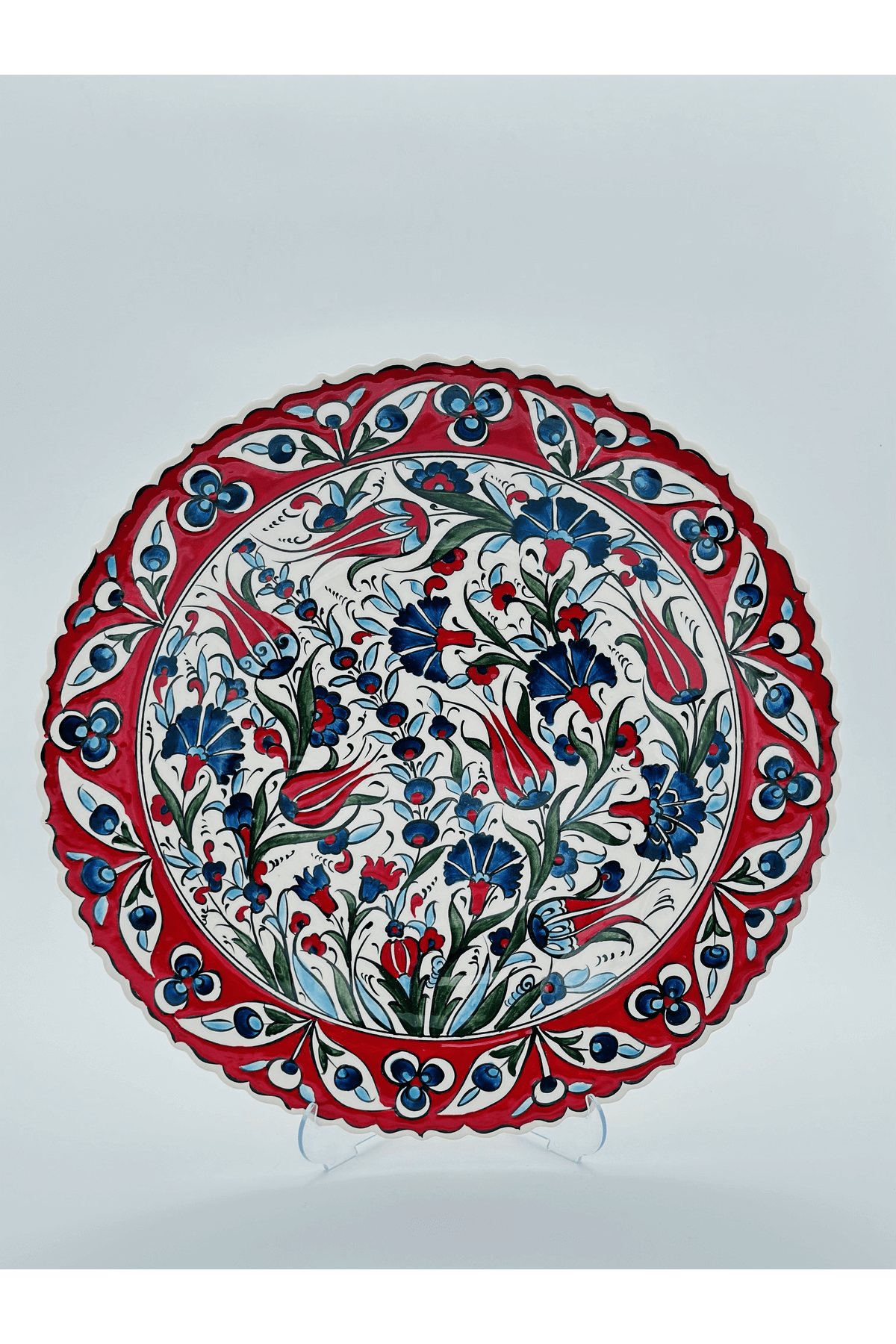 Ceramic Wall Plate Handmade Turkish Boho Wall Art Decorative  Home Kitchen Office Wall & Desk Gift