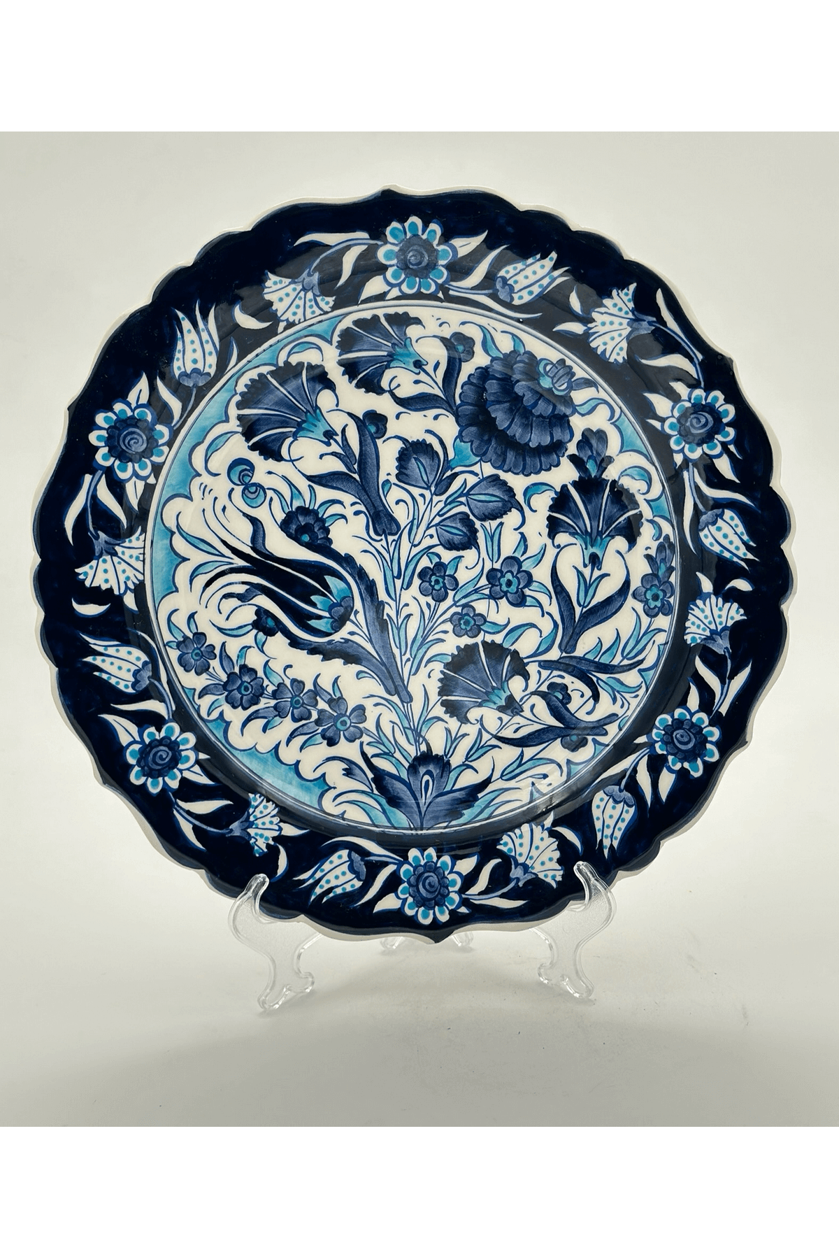 Ceramic Wall Plate Handmade Turkish Boho Wall Art Decorative  Home Kitchen Office Wall & Desk Gift