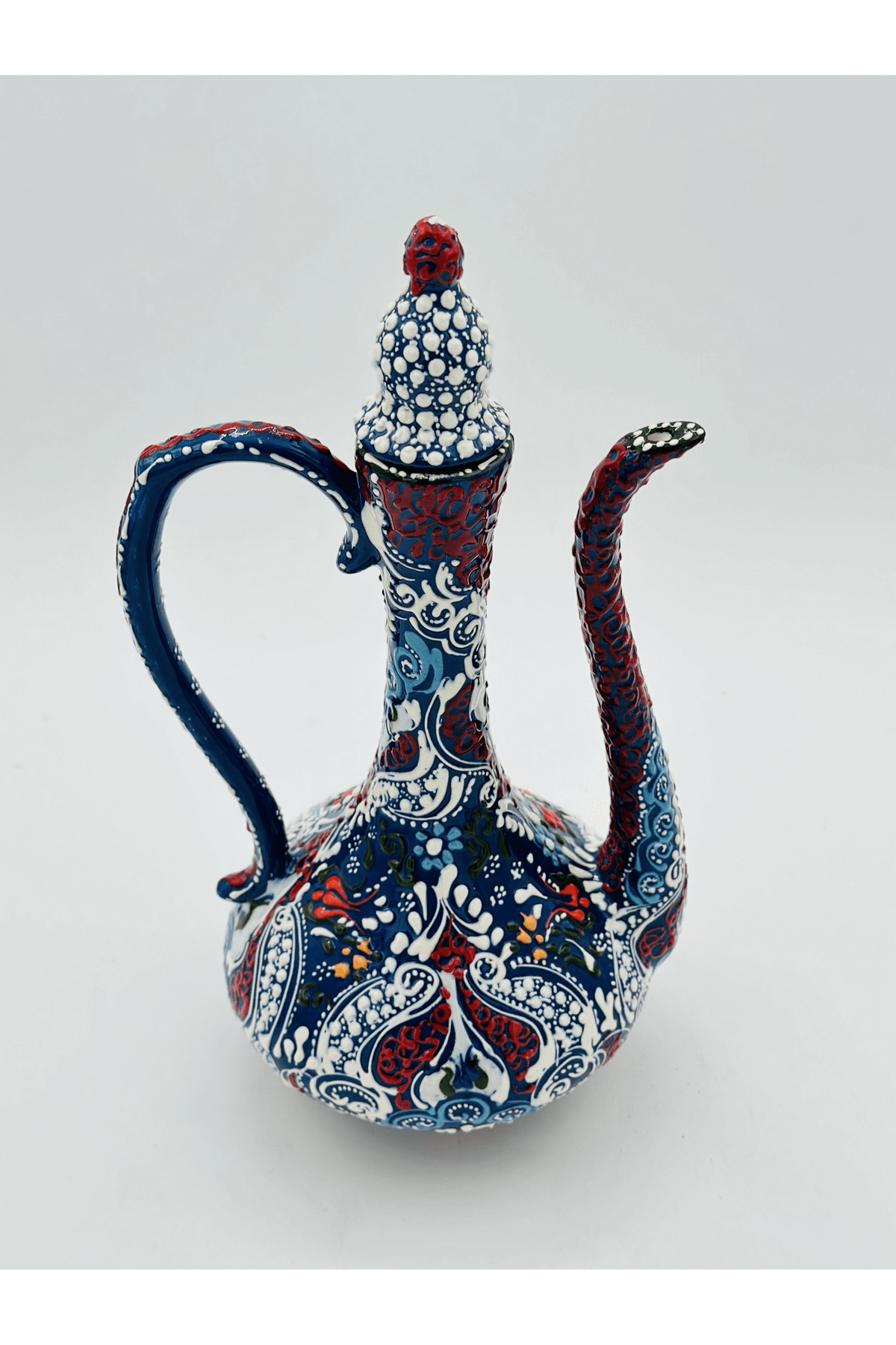 Decorative Turkish Ceramic Pitcher Vase, Decorative Ceramic Vase, Ceramic Water Jug, Pitcher Vase