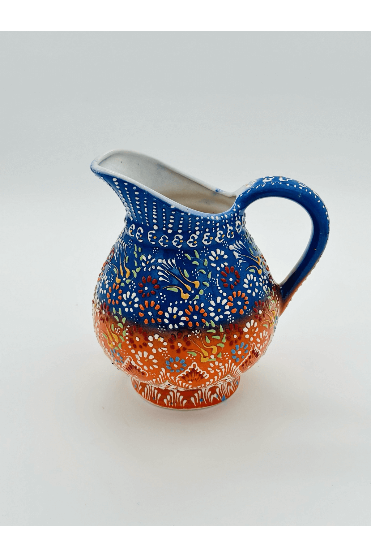 Decorative Turkish Ceramic Pitcher Vase, Decorative Ceramic Vase, Ceramic Water Jug, Pitcher Vase
