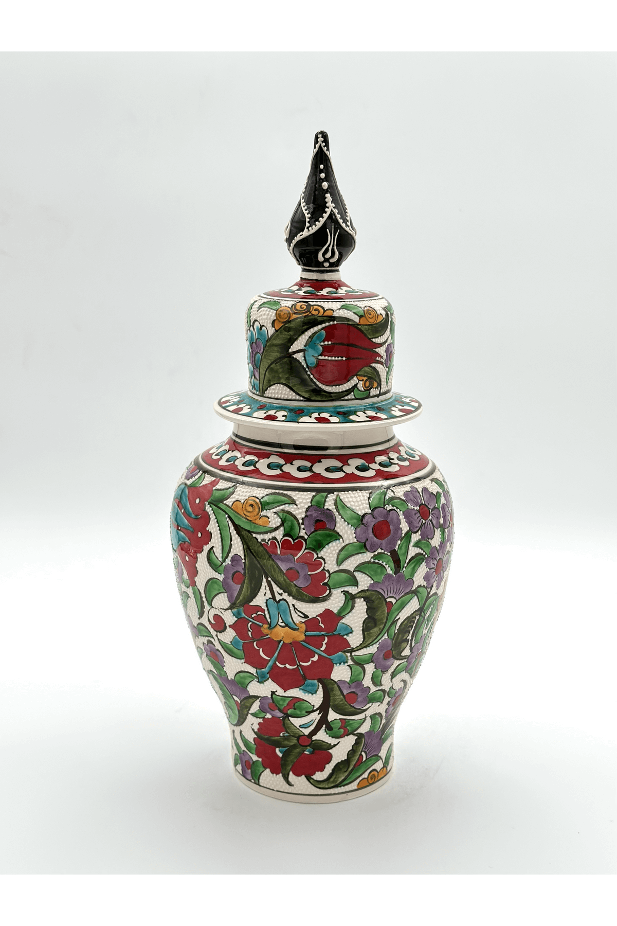 Handmade Decorative Ceramic Vase Jar With Lid 