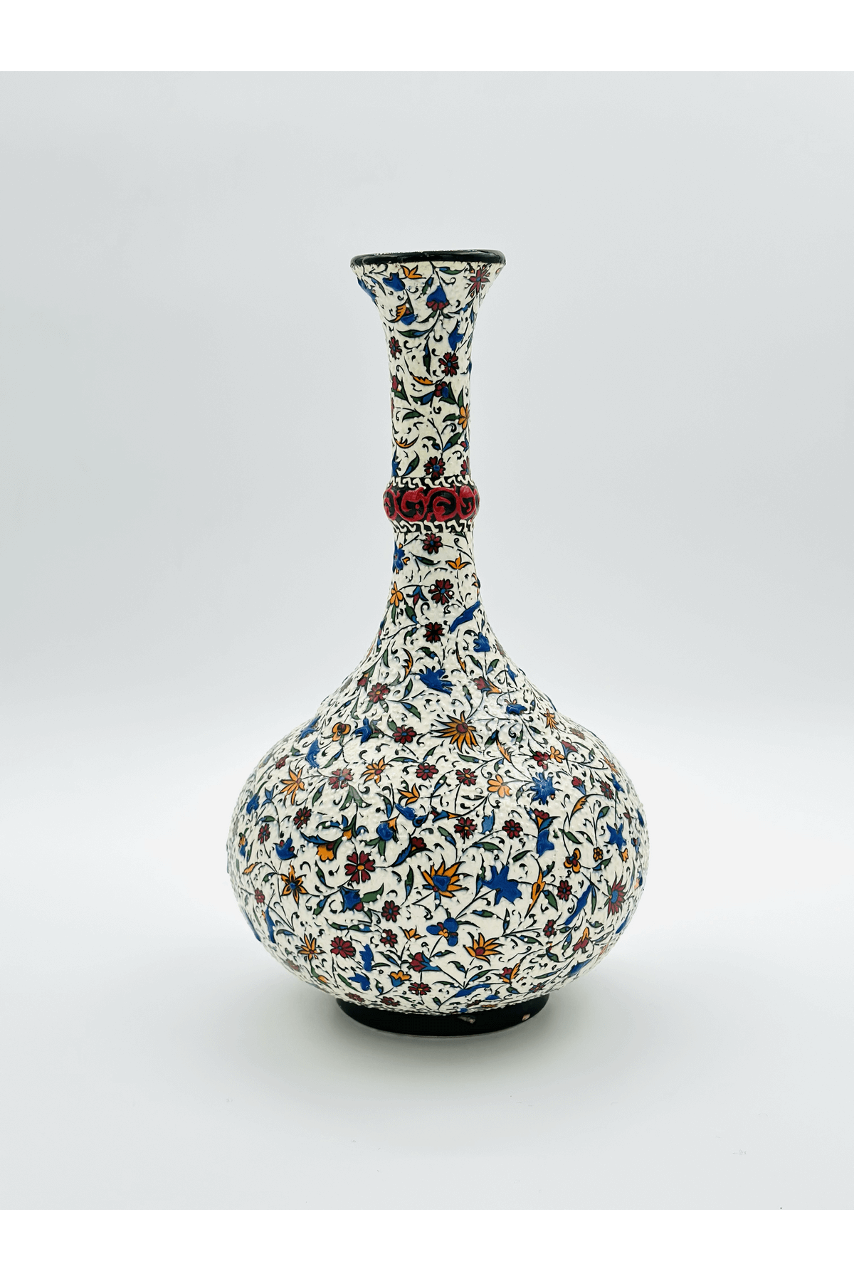 Handmade Turkish Ceramic Vase,Large Decorative Vase,Handmade Ceramic Jar With Lid,Centerpiece Vase,Table Top Decor,Home Decor