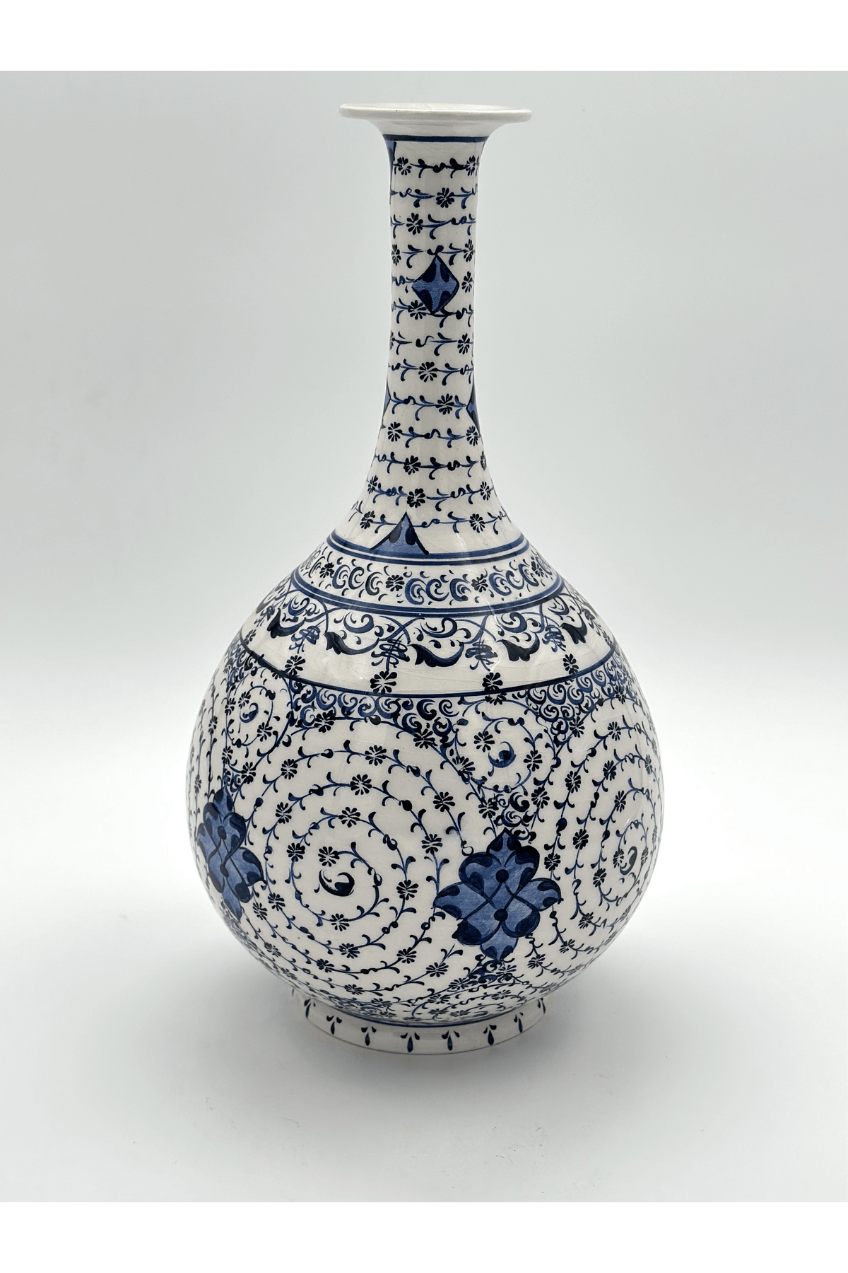 Handmade Turkish Ceramic Vase,Large Decorative Vase,Handmade Ceramic Jar With Lid,Centerpiece Vase,Table Top Decor,Home Decor