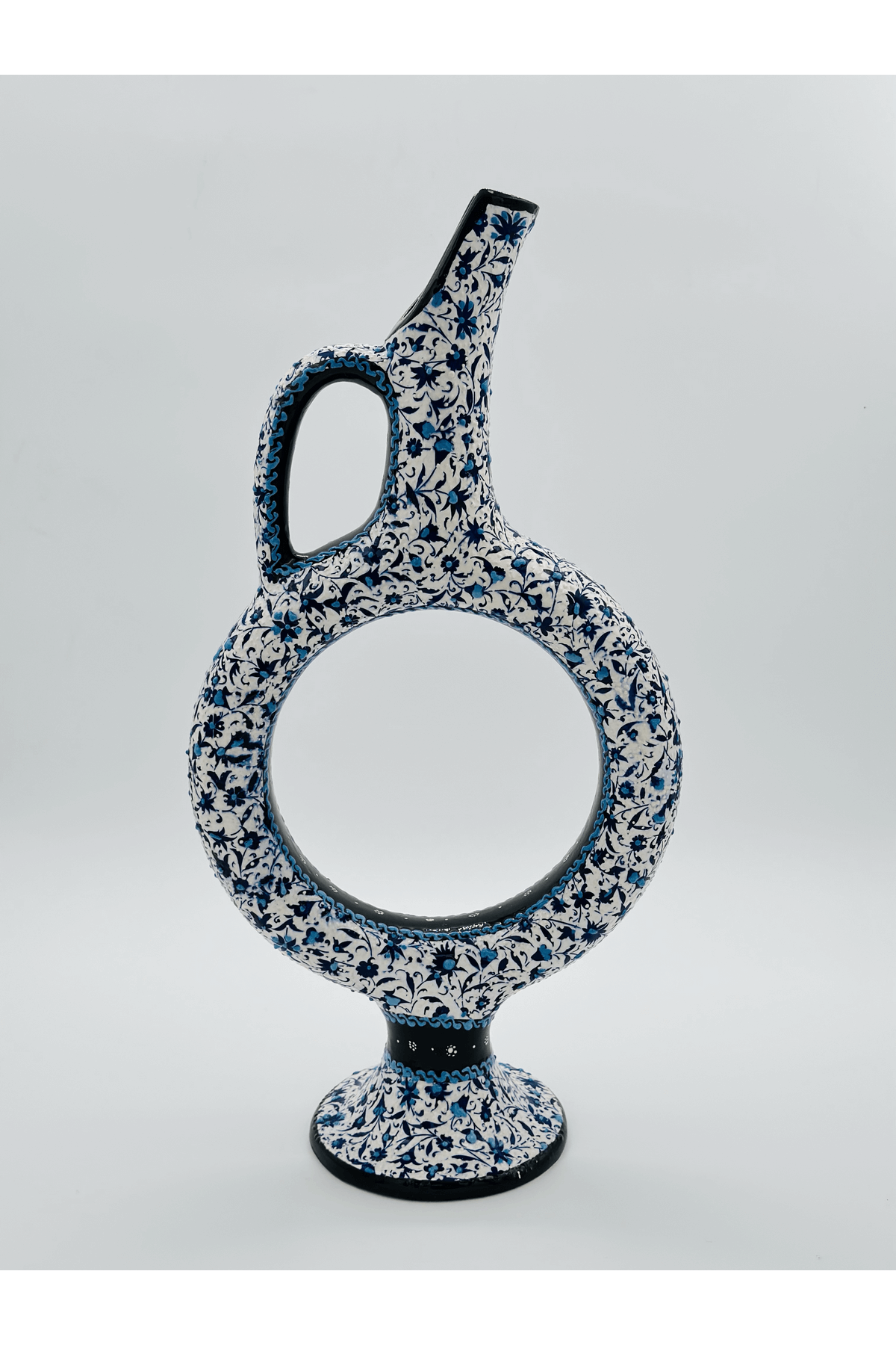 Handmade Turkish Ceramic Vase,Large Decorative Vase,Handmade Ceramic Jar With Lid,Centerpiece Vase,Table Top Decor,Home Decor