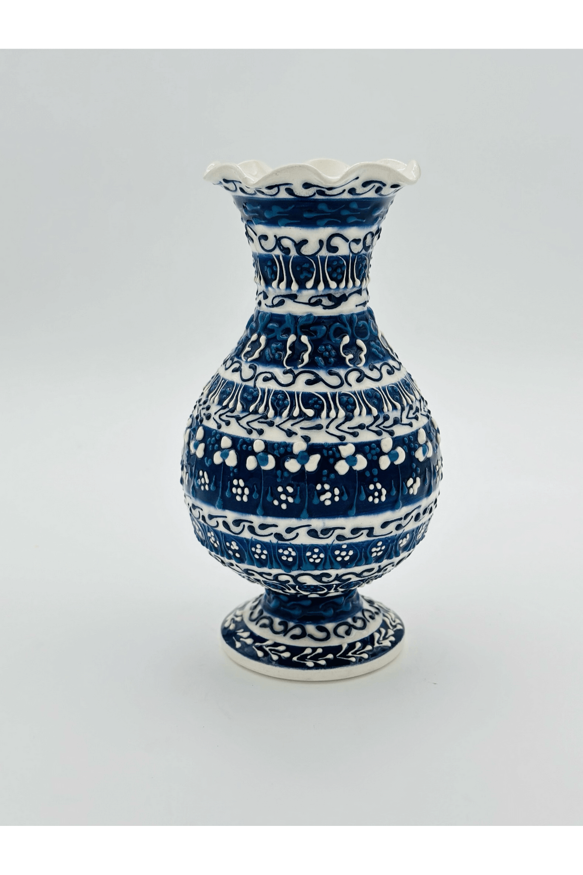 Handmade Turkish Ceramic Vase,Large Decorative Vase,Handmade Ceramic Jar With Lid,Centerpiece Vase,Table Top Decor,Home Decor