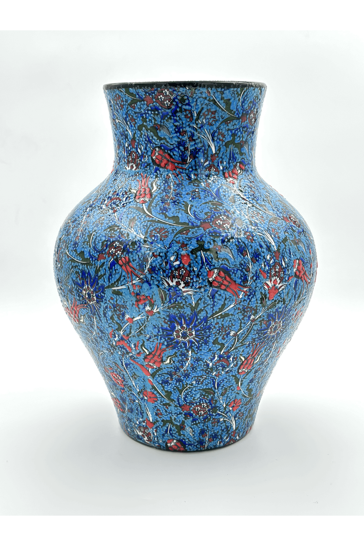 Handmade Turkish Ceramic Vase,Large Decorative Vase,Handmade Ceramic Jar With Lid,Centerpiece Vase,Table Top Decor,Home Decor