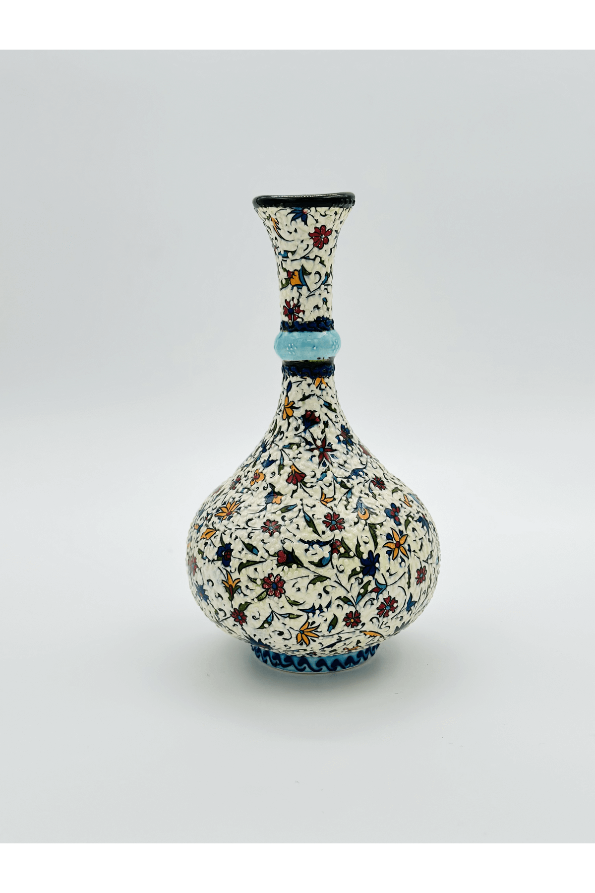 Handmade Turkish Ceramic Vase,Large Decorative Vase,Handmade Ceramic Jar With Lid,Centerpiece Vase,Table Top Decor,Home Decor