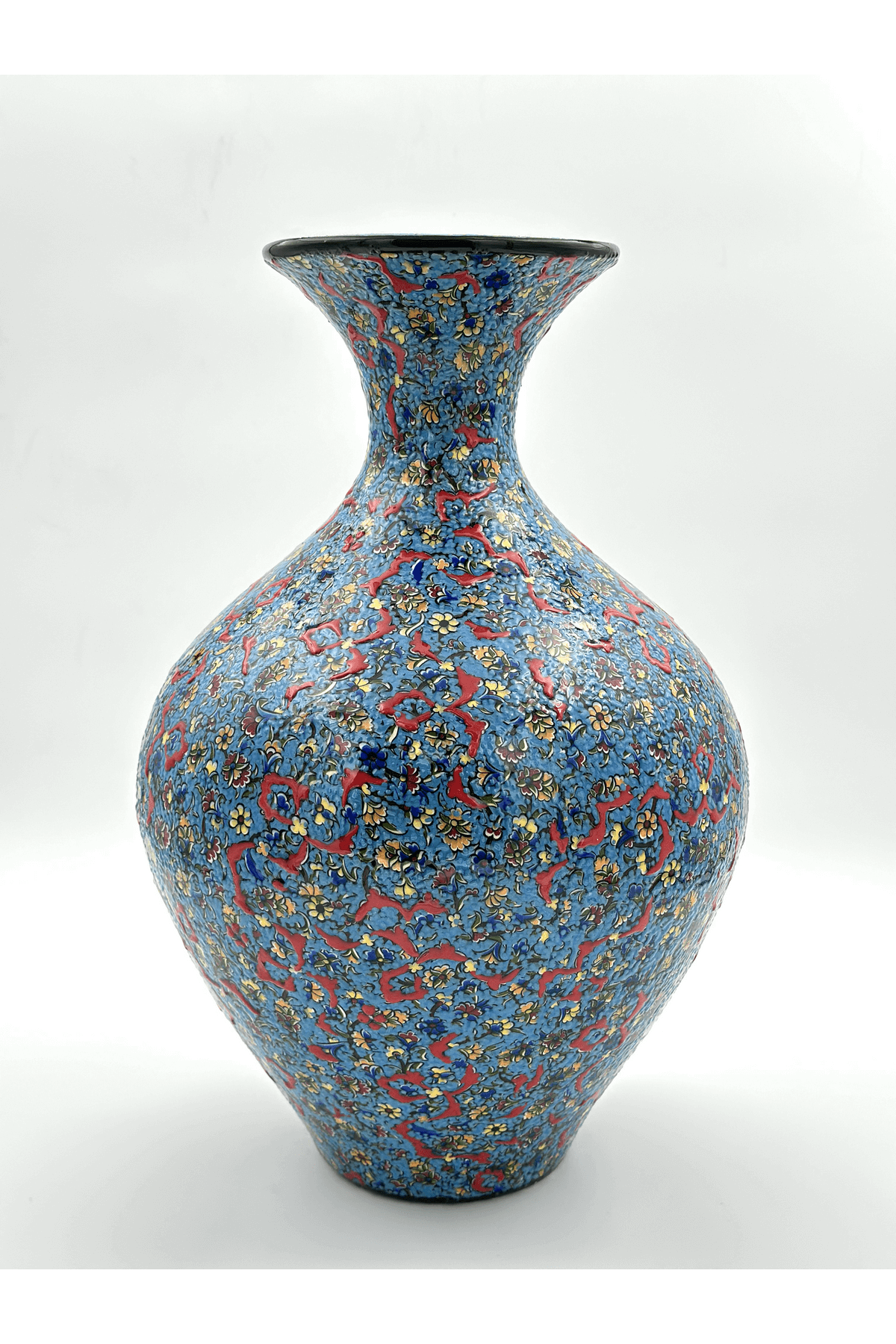 Handmade Turkish Ceramic Vase,Large Decorative Vase,Handmade Ceramic Jar With Lid,Centerpiece Vase,Table Top Decor,Home Decor