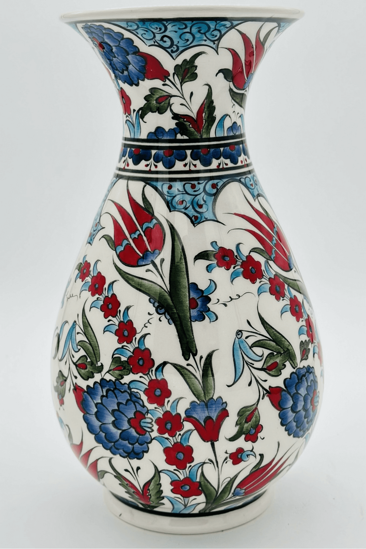 Handmade Turkish Ceramic Vase,Large Decorative Vase,Handmade Ceramic Jar With Lid,Centerpiece Vase,Table Top Decor,Home Decor