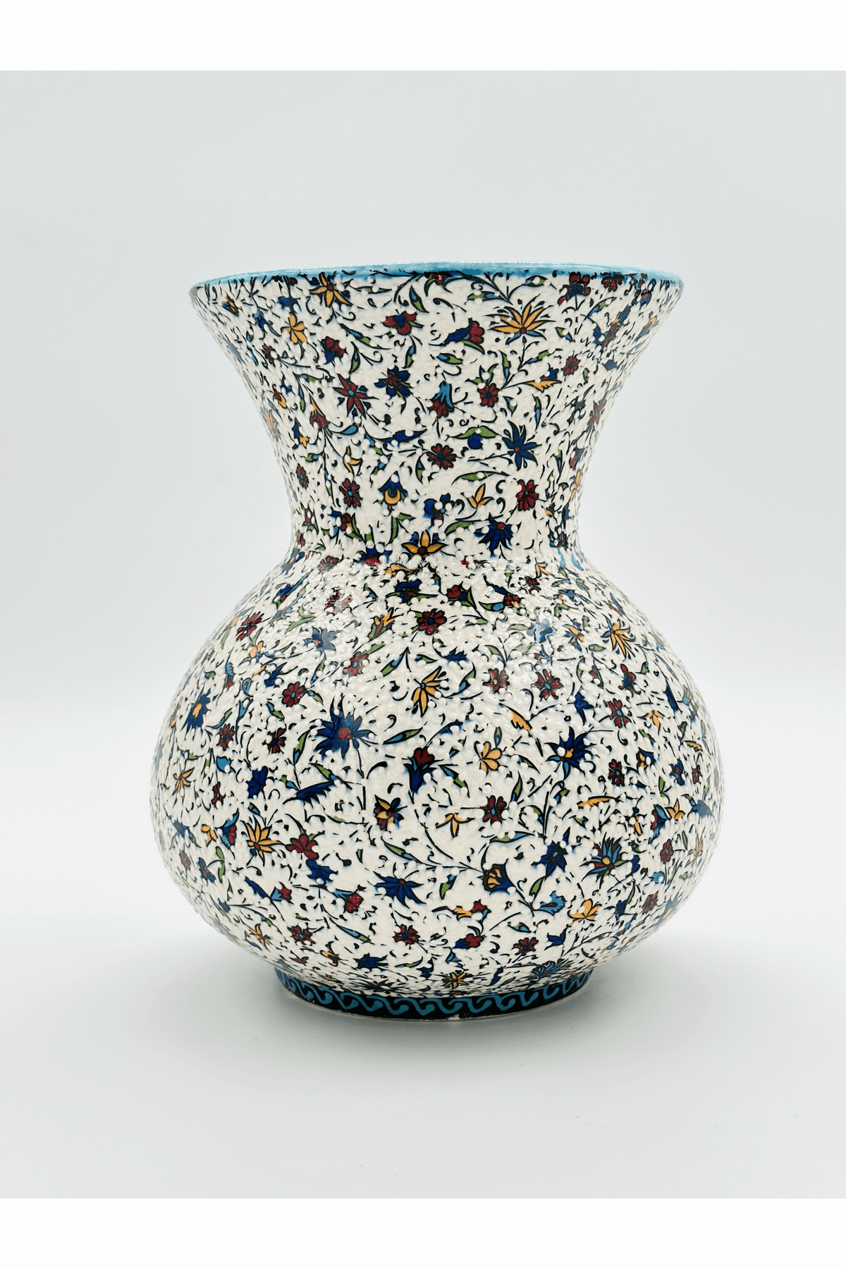 Handmade Turkish Ceramic Vase,Large Decorative Vase,Handmade Ceramic Jar With Lid,Centerpiece Vase,Table Top Decor,Home Decor