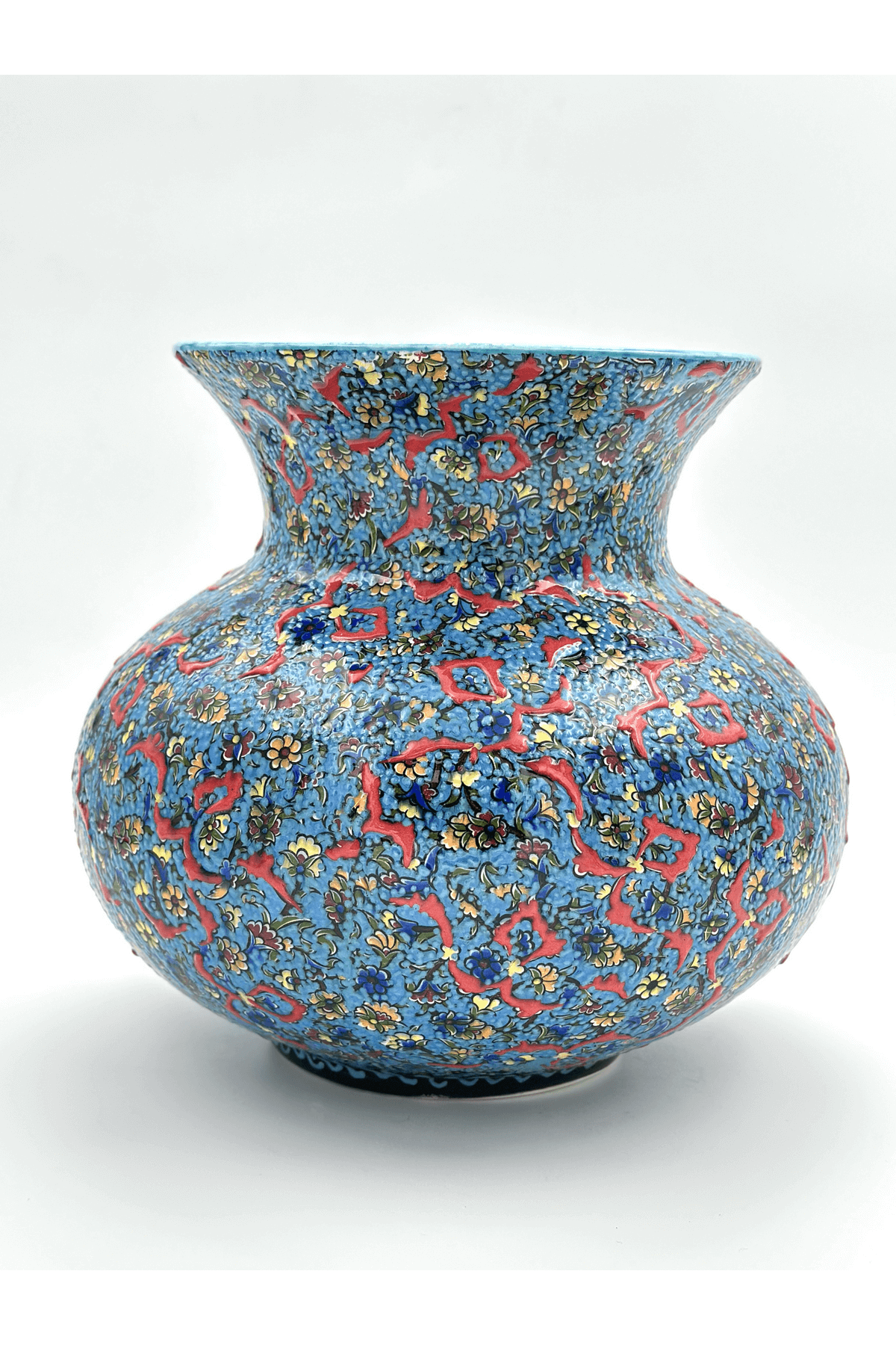 Handmade Turkish Ceramic Vase,Large Decorative Vase,Handmade Ceramic Jar With Lid,Centerpiece Vase,Table Top Decor,Home Decor