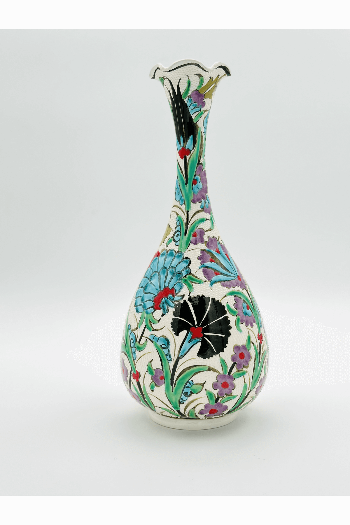 Handmade Turkish Ceramic Vase,Large Decorative Vase,Handmade Ceramic Jar With Lid,Centerpiece Vase,Table Top Decor,Home Decor