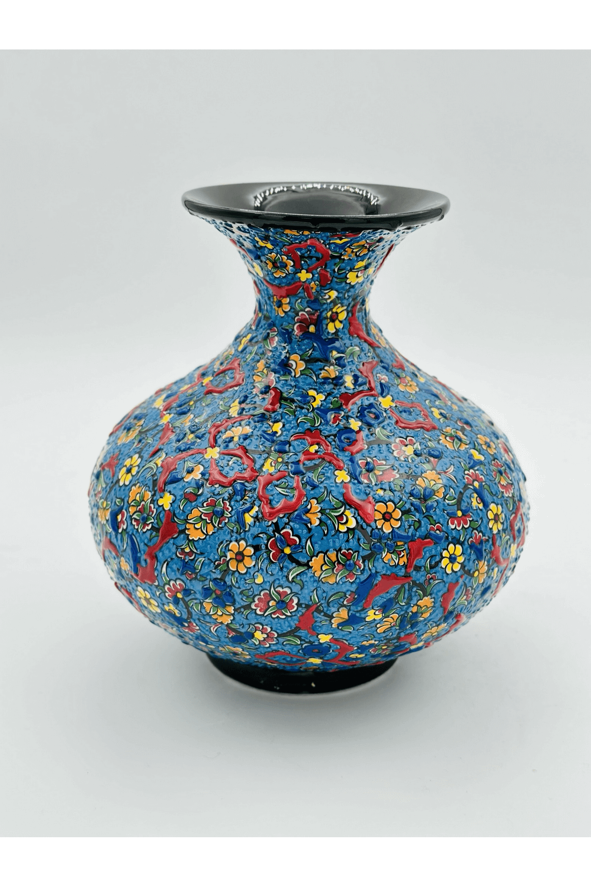 Handmade Turkish Ceramic Vase,Large Decorative Vase,Handmade Ceramic Jar With Lid,Centerpiece Vase,Table Top Decor,Home Decor