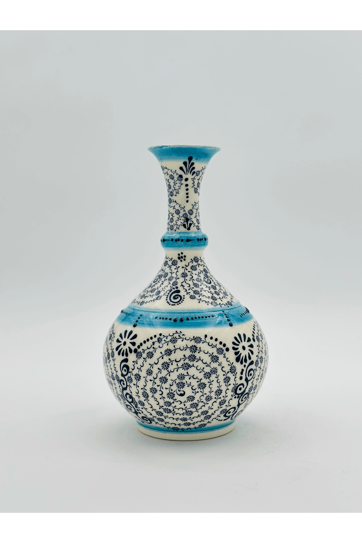 Handmade Turkish Ceramic Vase,Large Decorative Vase,Handmade Ceramic Jar With Lid,Centerpiece Vase,Table Top Decor,Home Decor