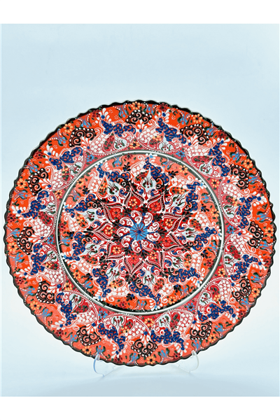 Ceramic Wall Plate Handmade Turkish Boho Wall Art Decorative  Home Kitchen Office Wall & Desk Gift