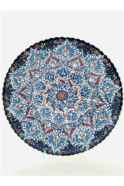 Ceramic Wall Plate Handmade Turkish Boho Wall Art Decorative  Home Kitchen Office Wall & Desk Gift