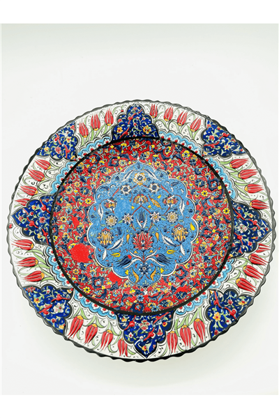 Ceramic Wall Plate Handmade Turkish Boho Wall Art Decorative  Home Kitchen Office Wall & Desk Gift
