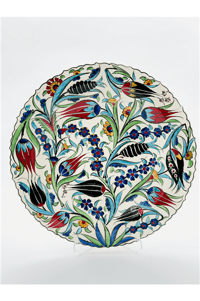 Ceramic Wall Plate Handmade Turkish Boho Wall Art Decorative  Home Kitchen Office Wall & Desk Gift