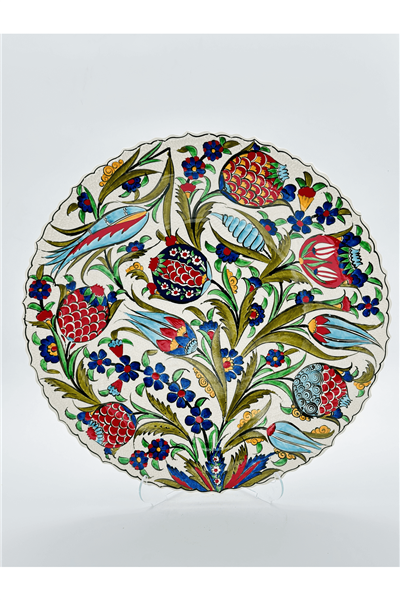 Ceramic Wall Plate Handmade Turkish Boho Wall Art Decorative  Home Kitchen Office Wall & Desk Gift