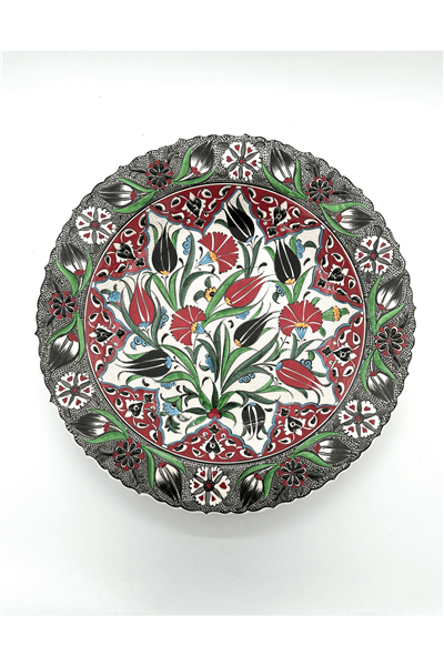 Ceramic Wall Plate Handmade Turkish Boho Wall Art Decorative  Home Kitchen Office Wall & Desk Gift