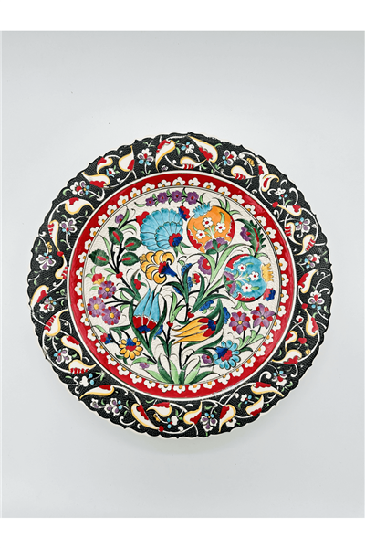 Ceramic Wall Plate Handmade Turkish Boho Wall Art Decorative  Home Kitchen Office Wall & Desk Gift