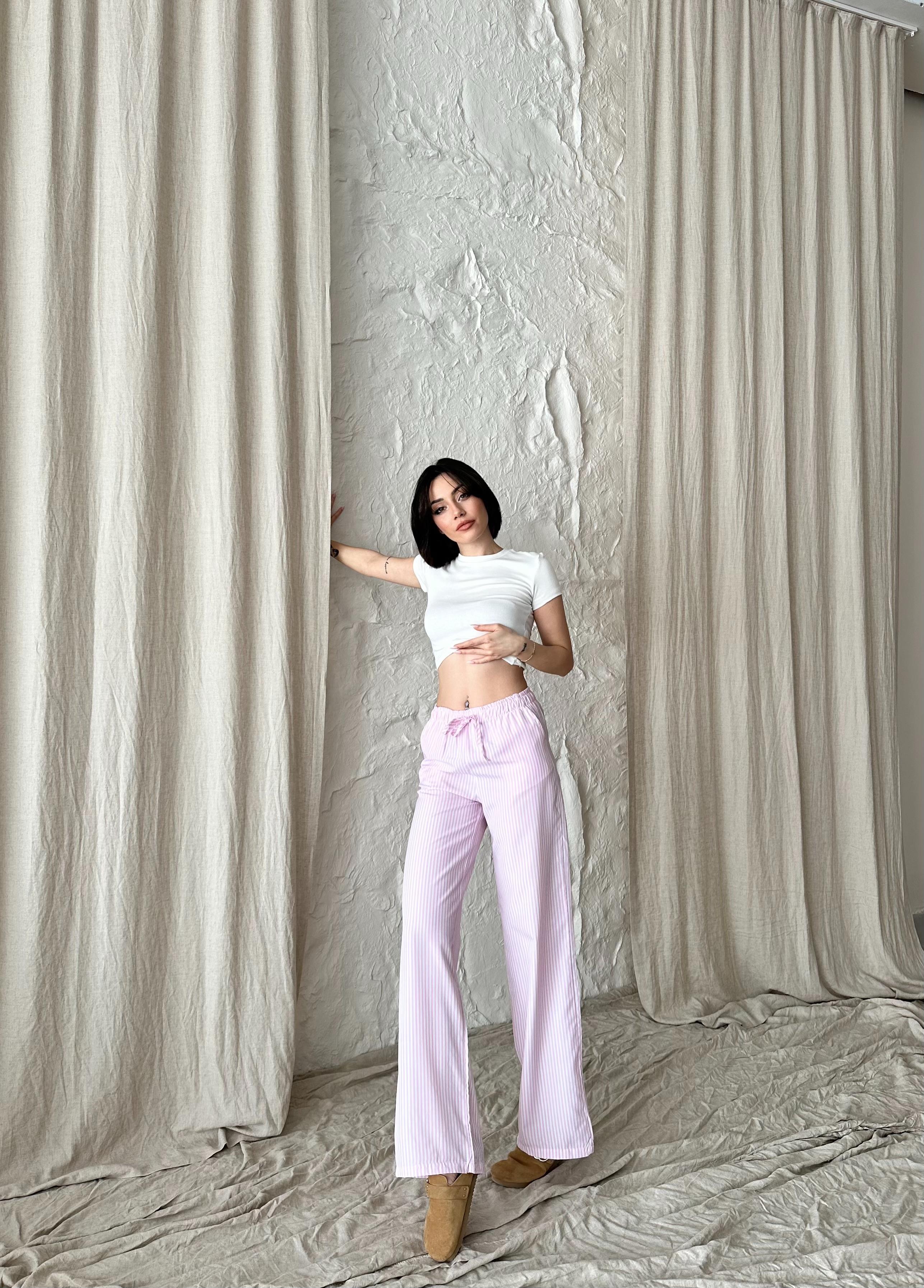 Çizgili Pijama Pantolon